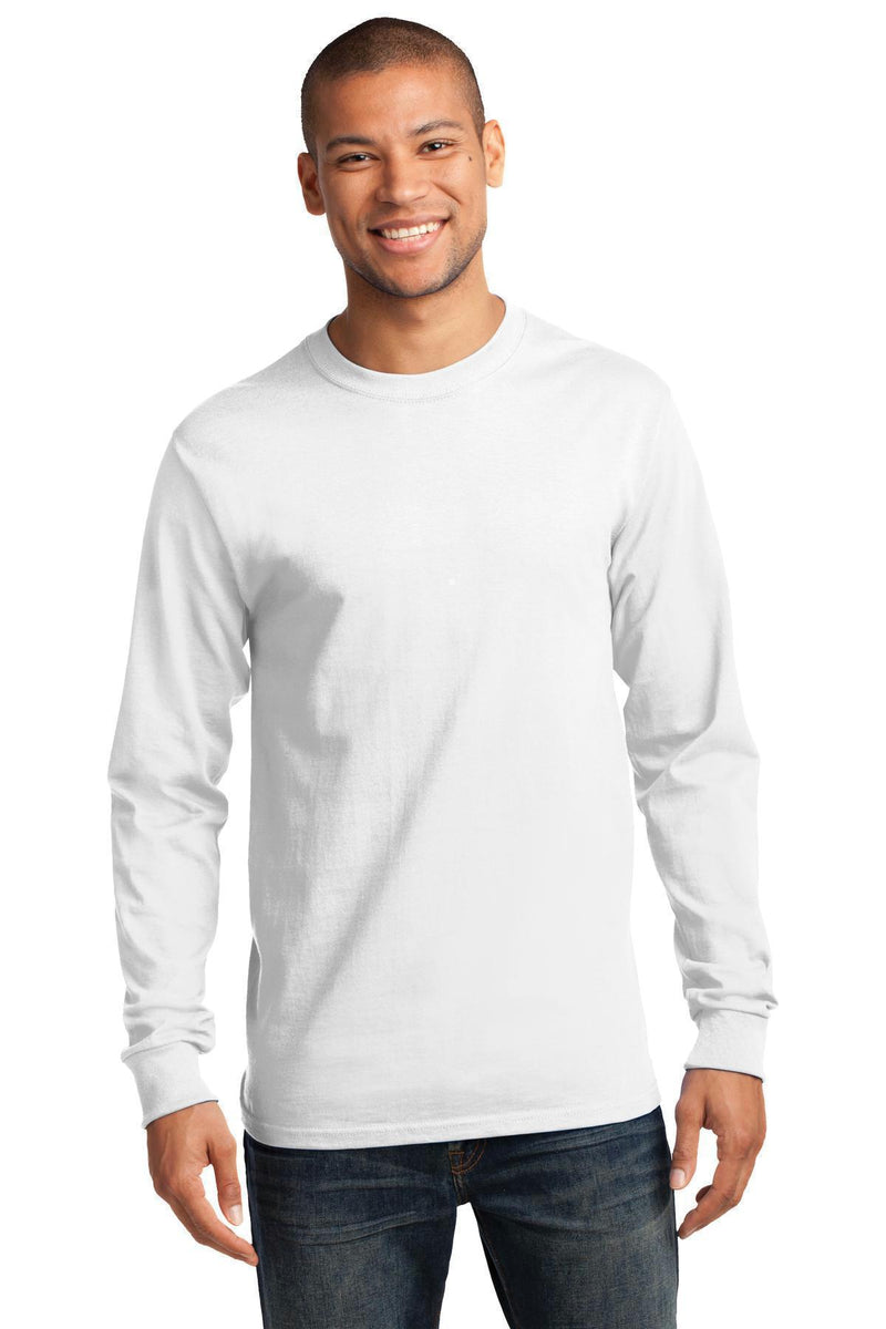 Port & Company - Long Sleeve Essential Tee. PC61LS-T-shirts-White-4XL-JadeMoghul Inc.