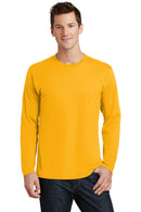 Port & Company Long Sleeve Fan Favorite Tee. PC450LS-T-shirts-Bright Gold-6XL-JadeMoghul Inc.