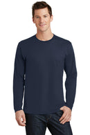 Port & Company Long Sleeve Fan Favorite Tee. PC450LS-T-shirts-Deep Navy-6XL-JadeMoghul Inc.