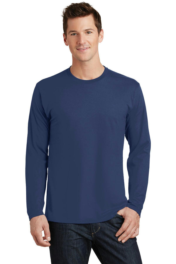 Port & Company Long Sleeve Fan Favorite Tee. PC450LS-T-shirts-Team Navy-6XL-JadeMoghul Inc.