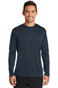 Port & Company Long Sleeve Performance Tee-T-shirts-Deep Navy-4XL-JadeMoghul Inc.