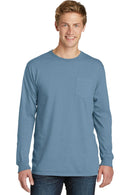 Port & Company Pigment-Dyed Long Sleeve Pocket Tee. PC099LSP-T-shirts-Mist-4XL-JadeMoghul Inc.