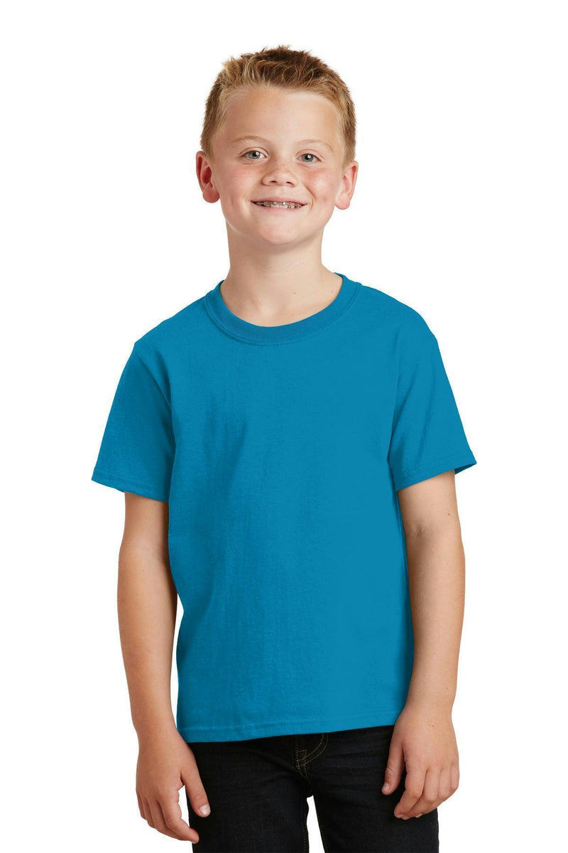 Port & Company - Youth Core Cotton Tee. PC54Y-Youth-Neon Blue*-XL-JadeMoghul Inc.