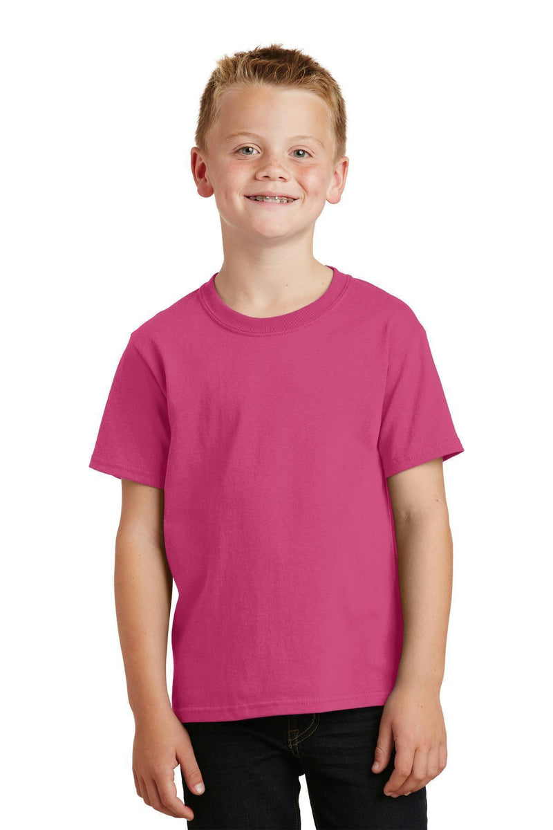 Port & Company - Youth Core Cotton Tee. PC54Y-Youth-Sangria-XL-JadeMoghul Inc.