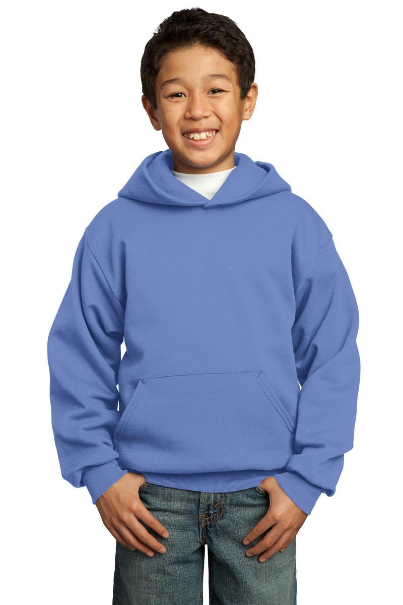 Port & Company - Youth Core Fleece Pullover Hooded Sweatshirt. PC90YH-Sweatshirts/fleece-Carolina Blue-XL-JadeMoghul Inc.