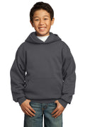 Port & Company - Youth Core Fleece Pullover Hooded Sweatshirt. PC90YH-Sweatshirts/fleece-Charcoal-XL-JadeMoghul Inc.
