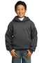 Port & Company - Youth Core Fleece Pullover Hooded Sweatshirt. PC90YH-Sweatshirts/fleece-Dark Heather Grey-XL-JadeMoghul Inc.