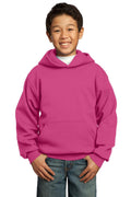 Port & Company - Youth Core Fleece Pullover Hooded Sweatshirt. PC90YH-Sweatshirts/fleece-Sangria-XL-JadeMoghul Inc.