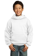 Port & Company - Youth Core Fleece Pullover Hooded Sweatshirt. PC90YH-Sweatshirts/fleece-White-XL-JadeMoghul Inc.