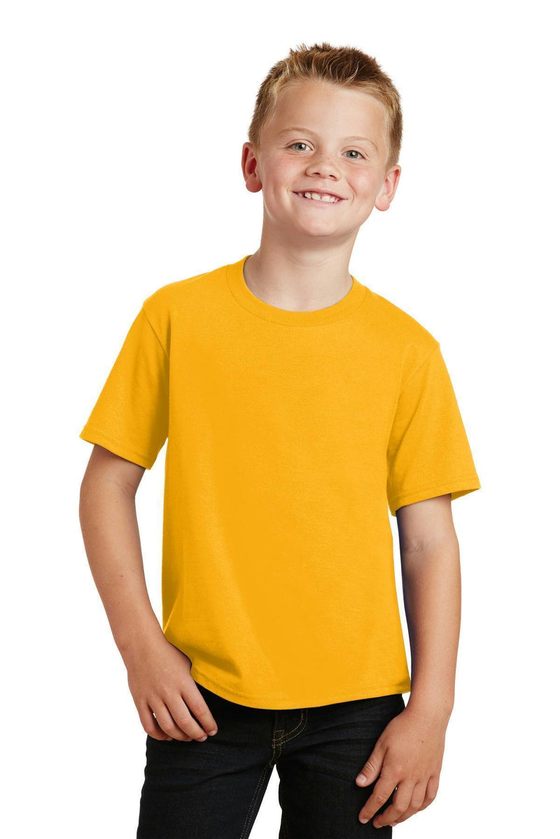 Port & Company Youth Fan Favorite Tee. PC450Y-T-shirts-Bright Gold-XL-JadeMoghul Inc.