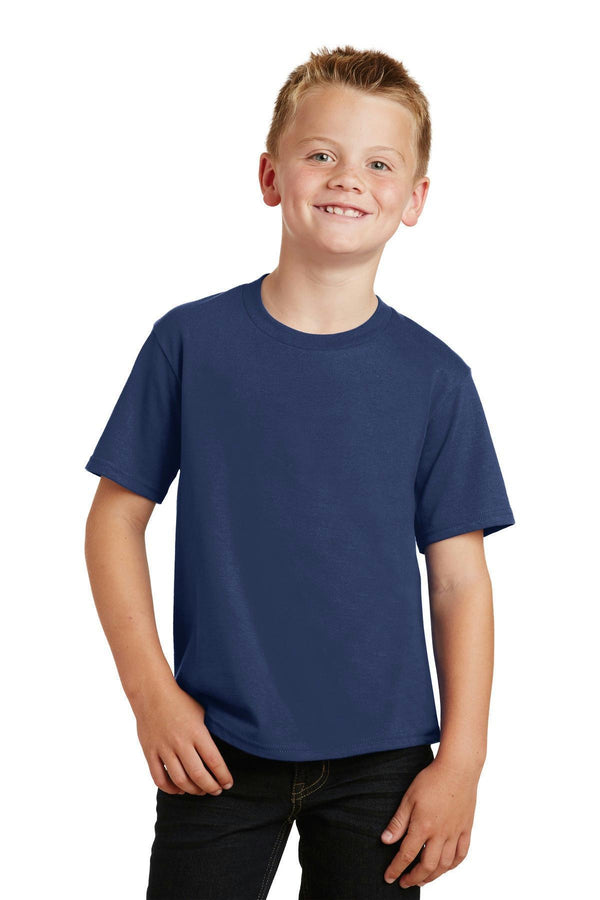 Port & Company Youth Fan Favorite Tee. PC450Y-T-shirts-Team Navy-XL-JadeMoghul Inc.