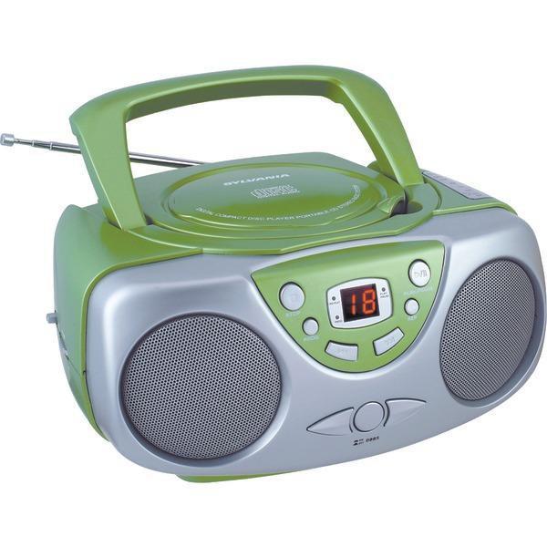 Portable CD Boom Box with AM/FM Radio (Green)-CD Players & Boomboxes-JadeMoghul Inc.