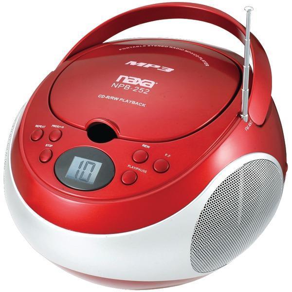 Portable CD/MP3 Players with AM/FM Stereo (Red)-CD Players & Boomboxes-JadeMoghul Inc.