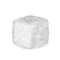 Poufs Floor Pouf - 16" x 17" x 5" Stone White Sheepskin Faux Fur Pouf HomeRoots