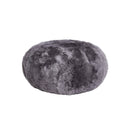 Poufs Pouf Ottoman - 16.5" x 16.5" x 14" Gray Brisa Short-Hair Sheepskin - Ottoman Pouf HomeRoots