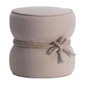 Poufs Pouf Ottoman - 18.9" X 18.9" X 18.5" Beige Polyblend Ottoman HomeRoots