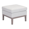 Poufs Pouf Ottoman - 22.6" X 22.6" X 18.5" Champagne White Ottoman HomeRoots