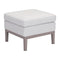 Poufs Pouf Ottoman - 22.6" X 22.6" X 18.5" Champagne White Ottoman HomeRoots