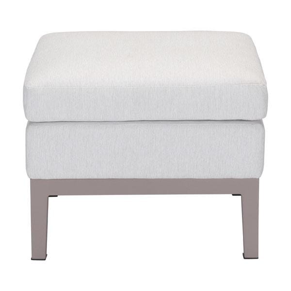 Poufs Pouf Ottoman - 22.6" X 22.6" X 18.5" Champagne White Ottoman HomeRoots
