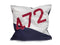 Poufs Pouf Ottoman - 52.36" X 53.94" X 12.60" Navy Blue Recycled Sailcloth Maxi Pouf Bicolor Dacron Red 472 HomeRoots