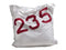 Poufs Pouf Ottoman - 52.36" X 53.94" X 12.60" White Recycled Sailcloth Maxi Pouf Red 235 HomeRoots