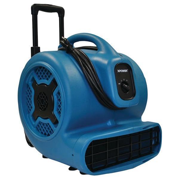 X-830H 1hp 3,600cfm 3-Speed Commercial Air Mover/Carpet Dryer/Floor Blower Fan with Telescopic Handle & Wheels