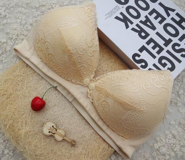 Pregnant Women Underwear Breast Feeding Nursing Bra Flower Breastfeeding Maternity Bra Front Poppers Nursing bras For Mothers-light skin-B-34-JadeMoghul Inc.