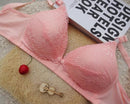 Pregnant Women Underwear Breast Feeding Nursing Bra Flower Breastfeeding Maternity Bra Front Poppers Nursing bras For Mothers-pink lace-B-34-JadeMoghul Inc.