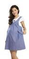 Pregnant Women's Dress - Lovely Maternity Dress Short Sleeve-Sky Blue-XXL-JadeMoghul Inc.