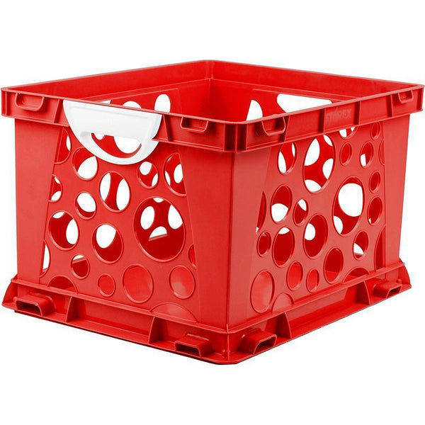 PREMIUM FILE CRATE W HANDLES RED-Supplies-JadeMoghul Inc.