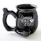 premium roast & Toast single wall mug - shiny black with white print-Wedding Cake Accessories-JadeMoghul Inc.
