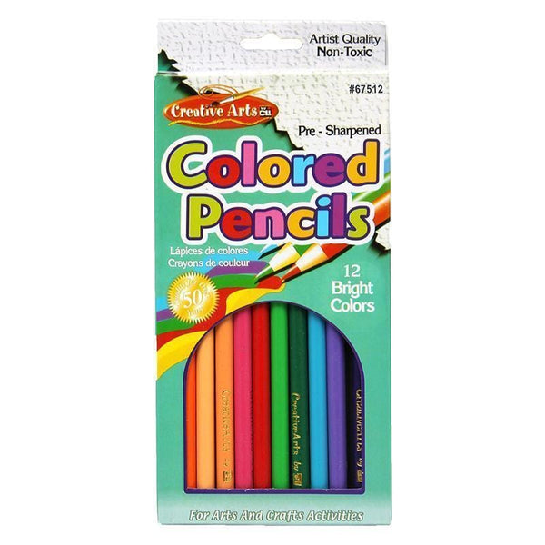 PRESHARPENED 7IN COLORED PENCILS-Supplies-JadeMoghul Inc.
