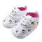 Prewalkers Baby Girl's White Embroidered Flower Soft Cotton Crib Shoes AExp