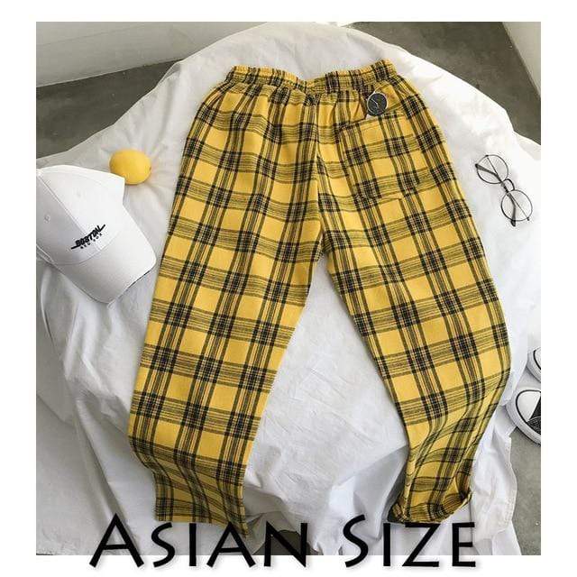 Privathinker Men Women Korean Black Plaid Casual Pants 2020 Mens Streetwear Harem Pants Male Checkered Trousers Plus Size AExp
