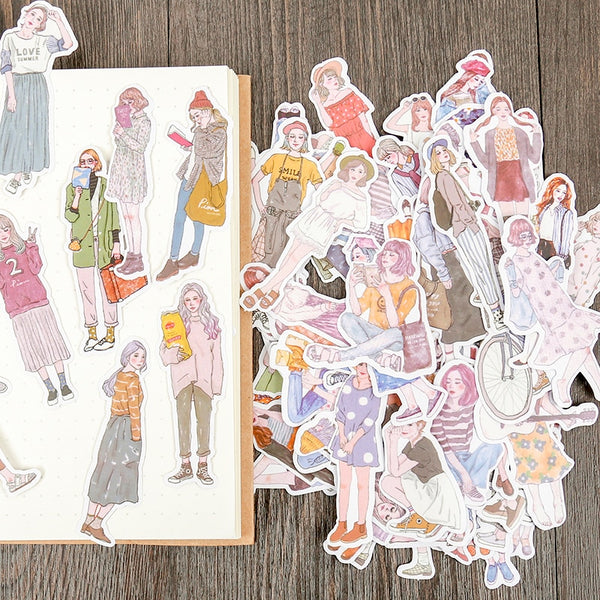 100pcs/pack New Women Hai  Mori Girls  stickers handbook Stickers  DIY Craft Photo Albums Sticker/Scrapbooking Stickers