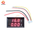 DC 200V 100V 10A LCD Digital Voltage Current Meter Tester Adjustable Ammeter Voltmeter Panel Volt AMP Detector Dual led display