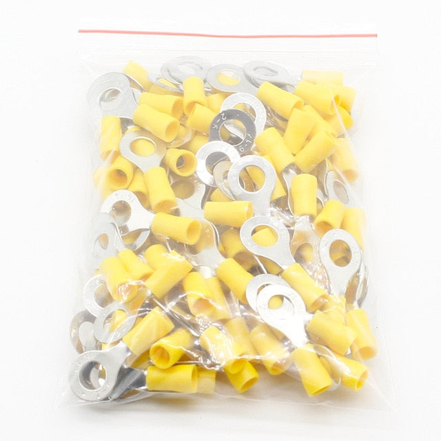 50PCS/100PCS RV2-6 Ring insulated terminal Cable Wire Connector Electrical Crimp Terminal