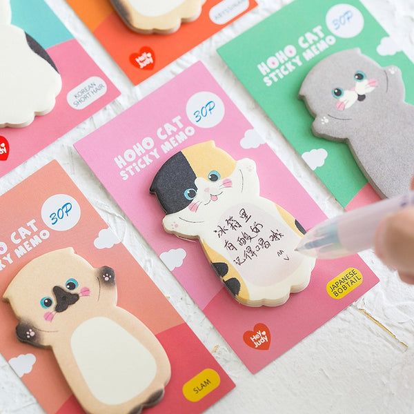 1 Pcs Cute Cat Series Sticky Note Student Message Sticker N Times Memo Pad Scrapbooking School Label Stationery