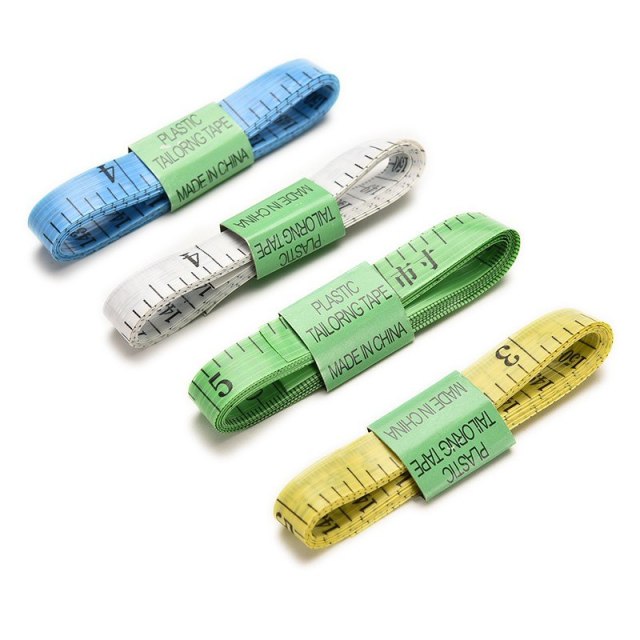 Hot 150cm/60" Body Measuring Ruler Sewing Tailor Tape Measure Soft Flat Sewing Ruler Meter Sewing Measuring Tape Random Color