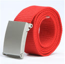 Mens Belts Fashion New Unisex Trousers Belts Canvas Belt Breathable Outdoor Tactical For Jeans Adjustable Waist Belt  140cm