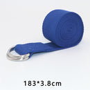 1.8mx3.8cm Yoga Strap Durable Cotton Exercise Straps Adjustable D-Ring Buckle Gives Flexibility for Yoga Stretching Pilates