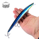 Best selling 1pcs 18cm 24g big long fish Minnow sea fishing lure bait 3D eyes Strong hooks lures for sea fishing