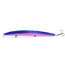 Best selling 1pcs 18cm 24g big long fish Minnow sea fishing lure bait 3D eyes Strong hooks lures for sea fishing