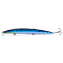 Best selling 1pcs 18cm 24g big long fish Minnow sea fishing lure bait 3D eyes Strong hooks lures for sea fishing