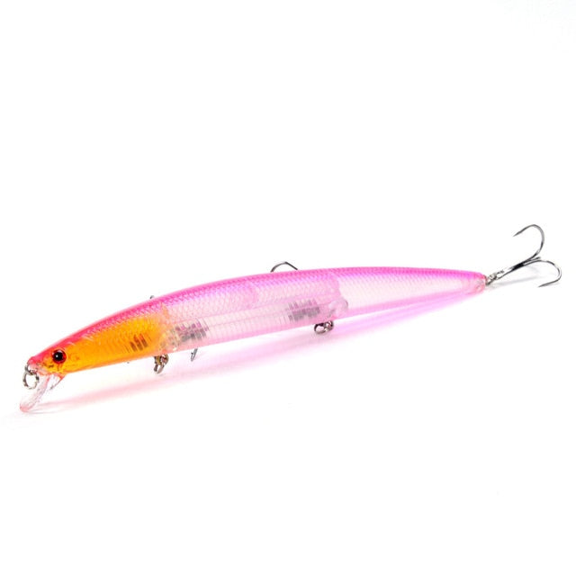Best selling 1pcs 18cm 24g big long fish Minnow sea fishing lure bait 3D eyes Strong hooks lures for sea fishing