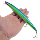 Best selling 1pcs 18cm 24g big long fish Minnow sea fishing lure bait 3D eyes Strong hooks lures for sea fishing