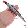 Best selling 1pcs 18cm 24g big long fish Minnow sea fishing lure bait 3D eyes Strong hooks lures for sea fishing