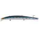 Best selling 1pcs 18cm 24g big long fish Minnow sea fishing lure bait 3D eyes Strong hooks lures for sea fishing