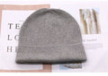 VISROVER  9 colorways new Autumn winter solid color real cashmere beanies for woman cashmere unisex Warm knitted hat wholesales