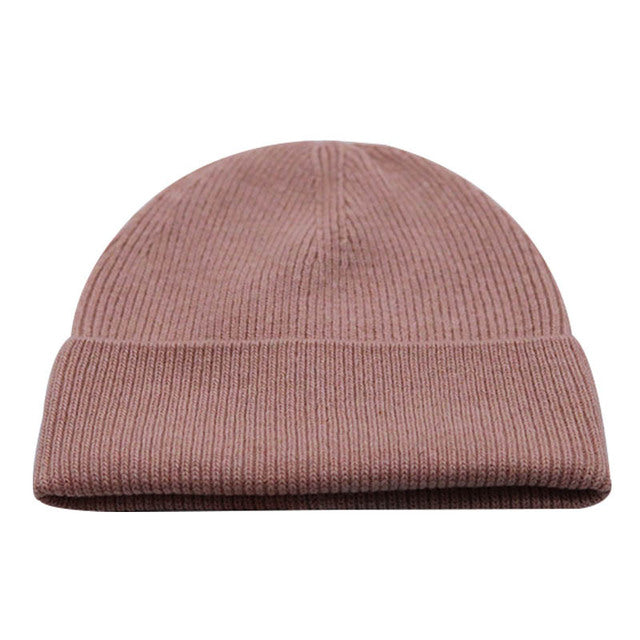 VISROVER  9 colorways new Autumn winter solid color real cashmere beanies for woman cashmere unisex Warm knitted hat wholesales